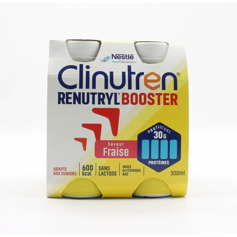 Renutryl Booster Saveur Fraise 4X300ml - Univers Pharmacie