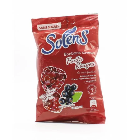 Solens Bonbons Saveur Fruits Rouges Sans Sucres 100g - Univers Pharmacie
