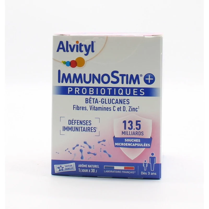 Alvityl ImmunoStim+ Probiotiques 30 sticks - Univers Pharmacie