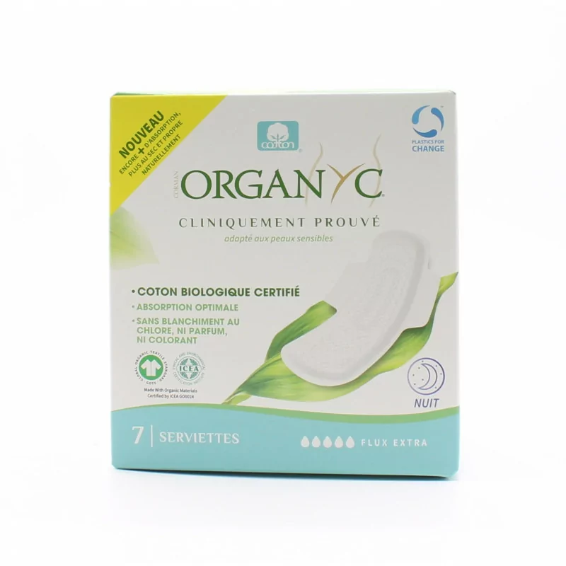 Organyc Serviettes Flux Extra X7 - Univers Pharmacie