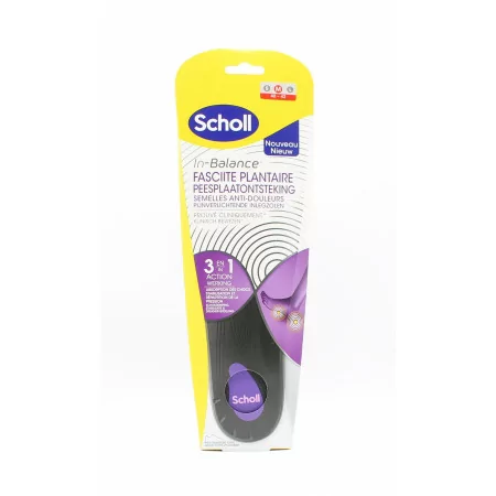 Scholl In-Balance Fasciite Plantaire Semelles Anti-Douleurs Taille M - Univers Pharmacie