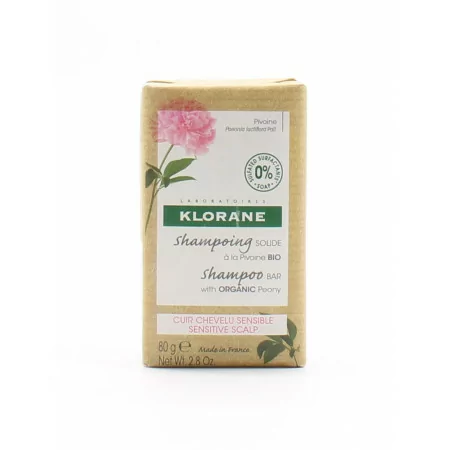 Klorane Shampooing Solide à la Pivoine Bio 80g - Univers Pharmacie
