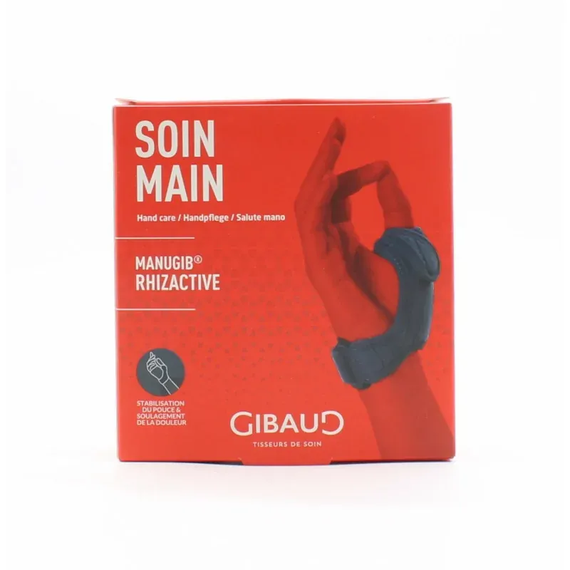 Gibaud Soin Main Manugib Rhizactive Orthèse de Main Bleue Taille 2 - Univers Pharmacie