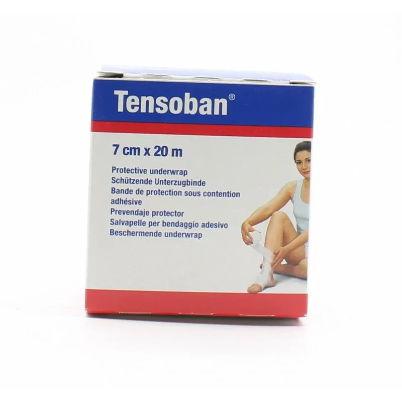 Tensoban Bande de Protection Sous Contention Adhésive 7cmX20m - Univers Pharmacie