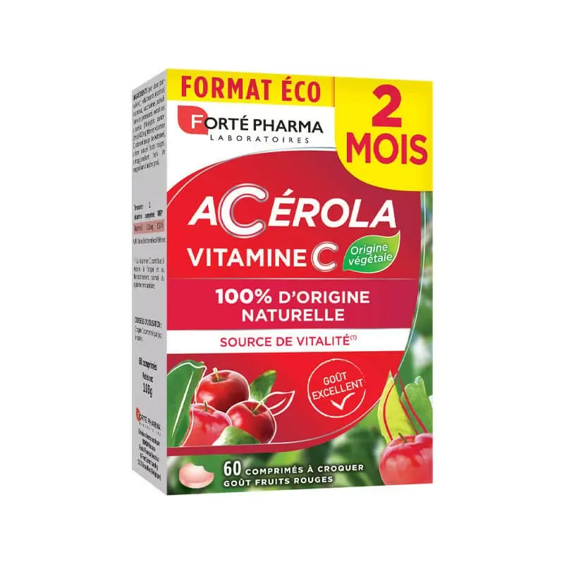 Forté Pharma Acérola Énergie 60 comprimés à croquer - Univers Pharmacie
