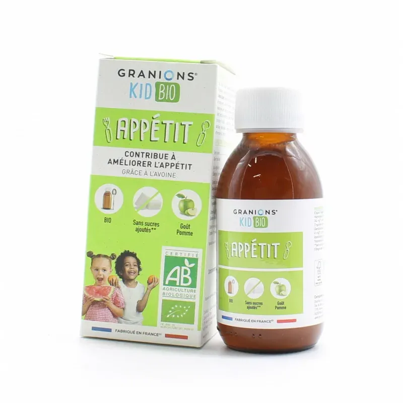 Granions Kid Bio Appétit Sirop Bio 125ml - Univers Pharmacie