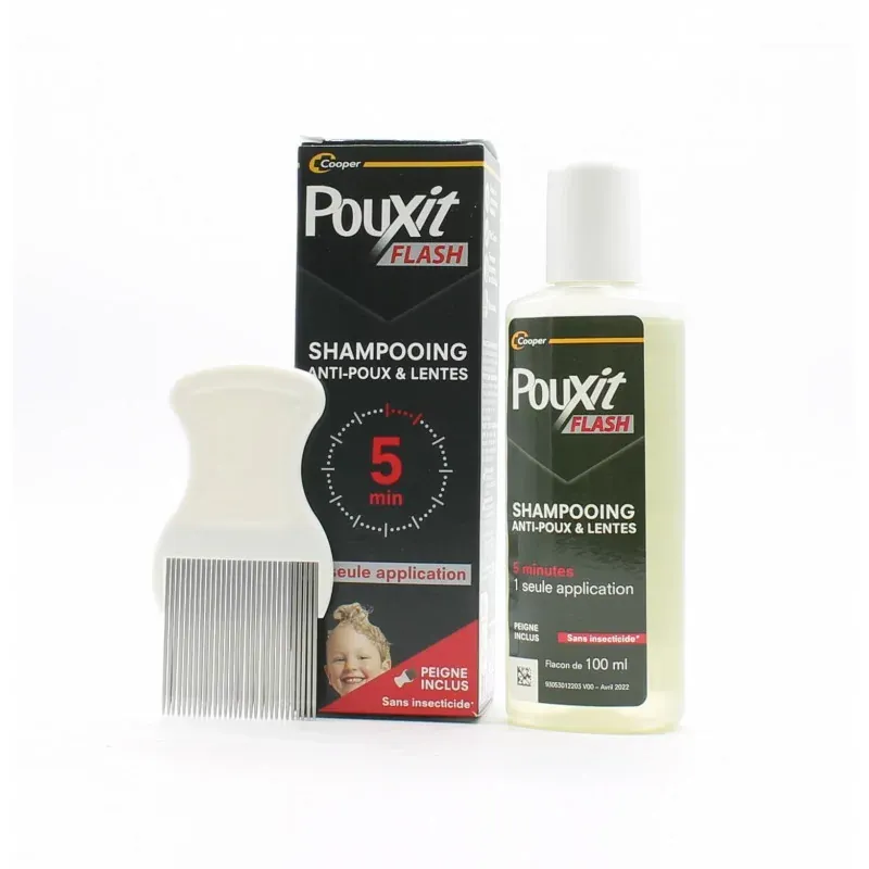 Pouxit Flash Shampooing Anti-poux & Lentes 100ml - Univers Pharmacie