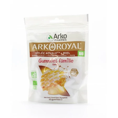 Arkopharma ArkoRoyal Gelée Royale + Miel Bio 60 gummies Famille - Univers Pharmacie