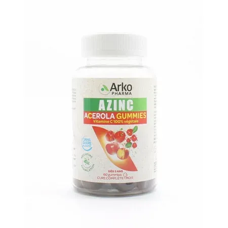 Arkopharma Azinc Acérola 60 gummies - Univers Pharmacie