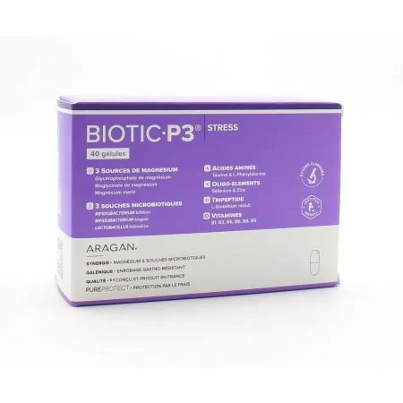 Biotic P3 Stress 40 gélules - Univers Pharmacie