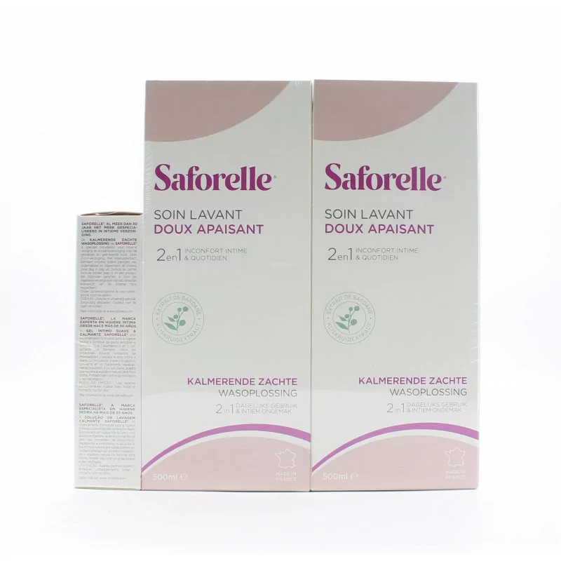 Saforelle Soin Lavant Doux 500mL - Apaise et Nettoie - Pharma360