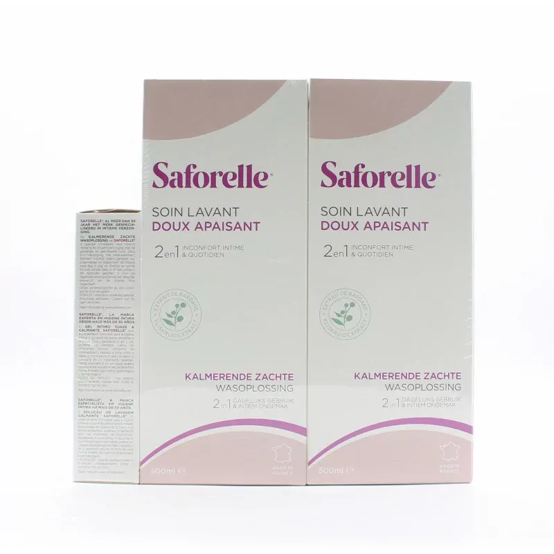 Saforelle Soin Lavant Doux Apaisant 2X500ml