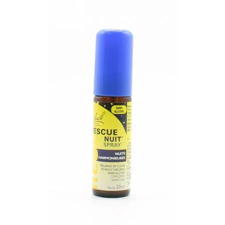 Bach Rescue Nuit Spray Sans Alcool 20ml - Univers Pharmacie