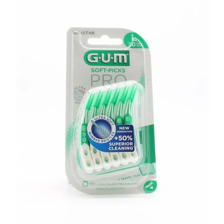 GUM Soft-Picks Pro Taille L 30 bâtonnets - Univers Pharmacie