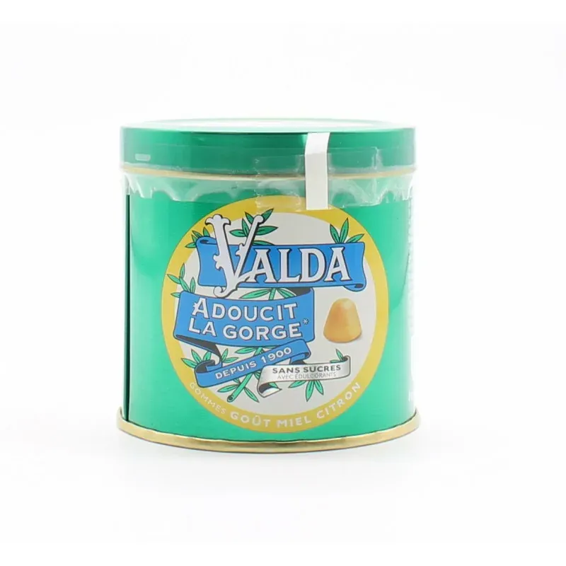Valda Gommes Miel Citron Sans Sucre 140g - Univers Pharmacie