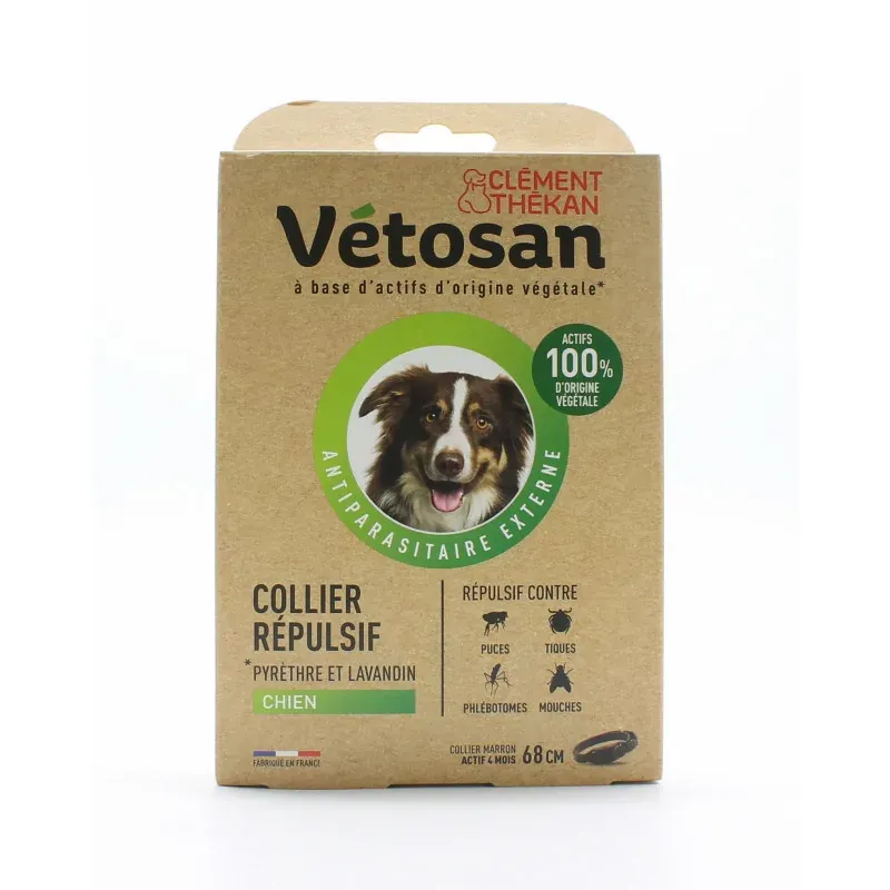 Vétosan Collier Répulsif Marron Chien 68cm - Univers Pharmacie