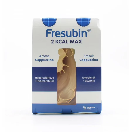 Fresubin 2Kcal Max Fibre Drink Arôme Cappuccino 4X300ml - Univers Pharmacie