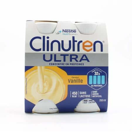 Clinutren Ultra Hyperconcentré Saveur Vanille 4X200ml - Univers Pharmacie