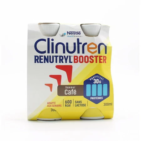 Renutryl Booster Saveur Café 4X300ml - Univers Pharmacie