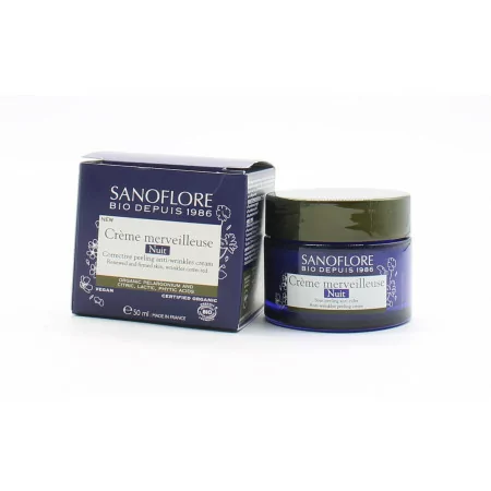 Sanoflore Crème Merveilleuse Nuit Bio 50ml - Univers Pharmacie