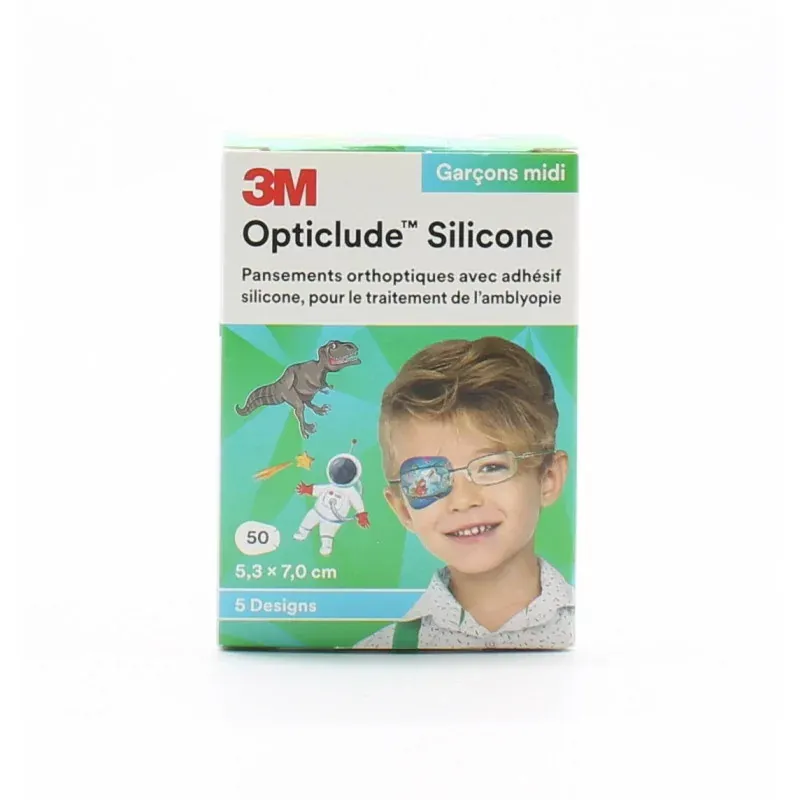 3M Opticlude Pansements Orthoptiques Garçons Midi