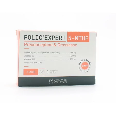 Folic'Expert 5-MTHF Préconception & Grossesse 90 comprimés