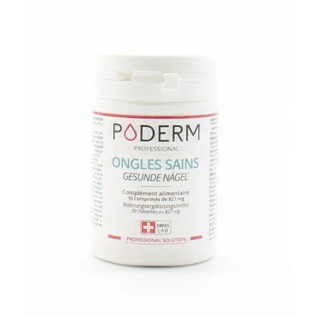Poderm Ongles Sains 30 comprimés - Univers Pharmacie