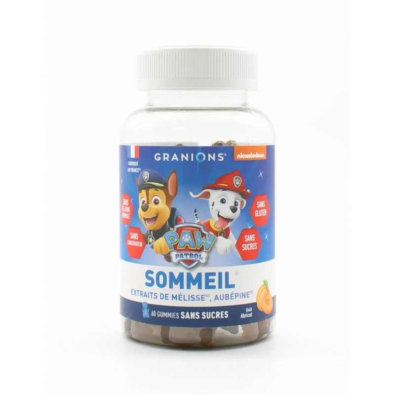 Granions Paw Patrol Sommeil 60 gummies Sans Sucres - Univers Pharmacie