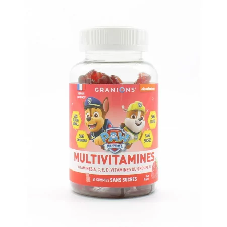 Granions Paw Patrol Multivitamines 60 gummies sans sucres - Univers Pharmacie