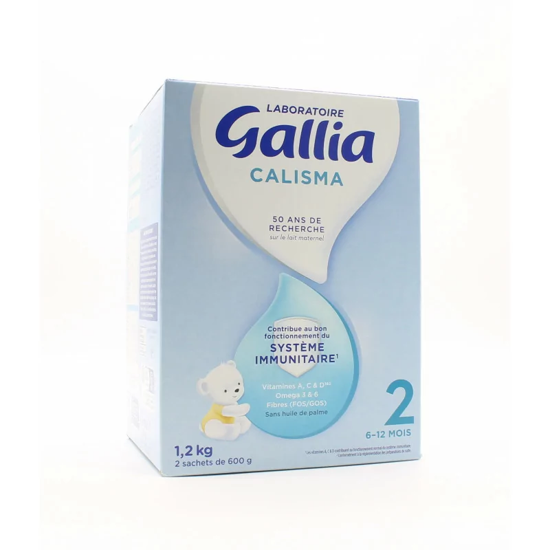 Lait bébé en poudre 2ème âge 6-12 mois Calisma GALLIA : la boîte