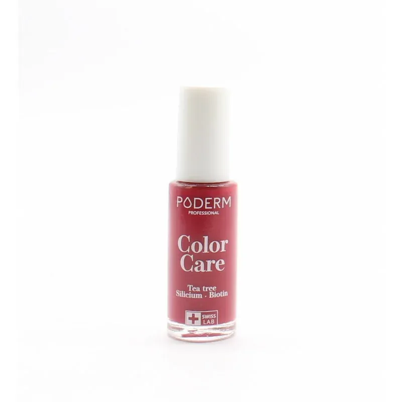 Poderm Color Care Vernis à Ongles Tea Tree Rouge Rose 8ml - Univers Pharmacie