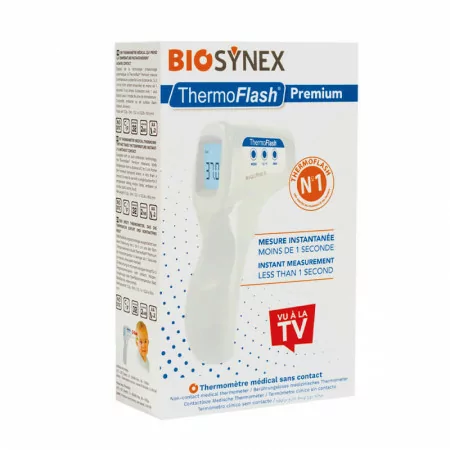 Biosynex ThermoFlash Premium Thermomètre Médical Sans Contact - Univers Pharmacie