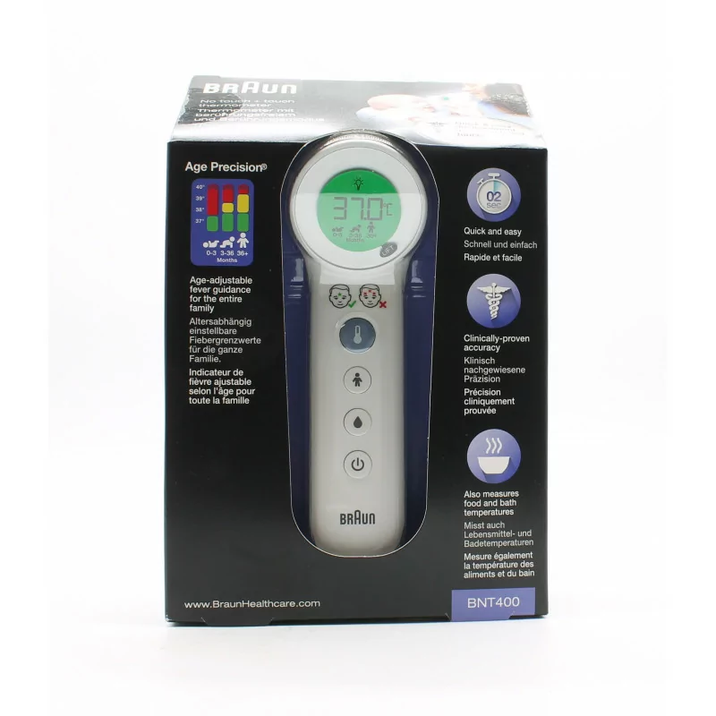 Braun Thermomètre Sans Contact + Contact BNT400