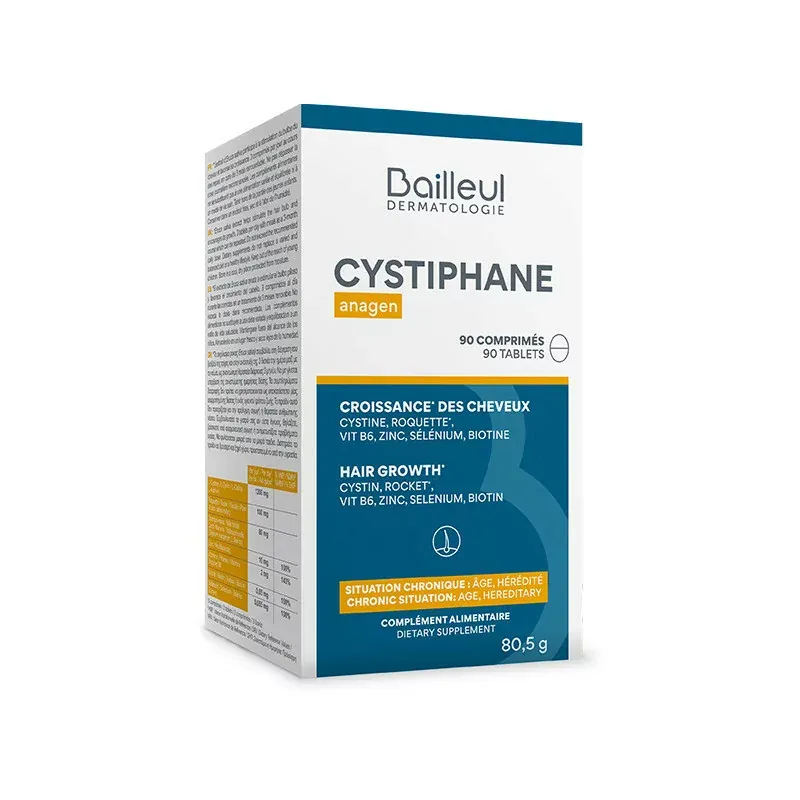 Bailleul Cystiphane Anagen 90 comprimés - Univers Pharmacie