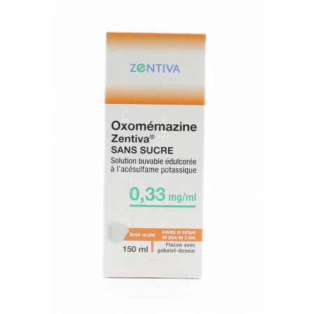 Oxomémazine Zentiva Sans Sucre 0,33mg/ml 150ml