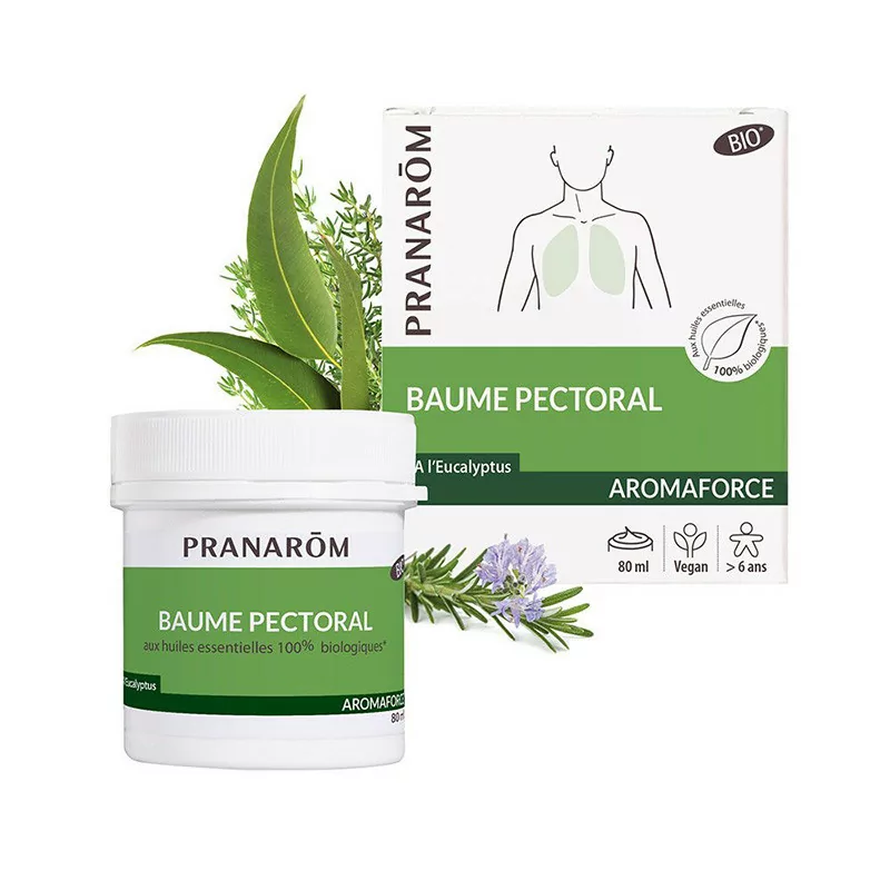 Pranarôm Aromaforce Baume Pectoral Bio 80ml - Univers Pharmacie