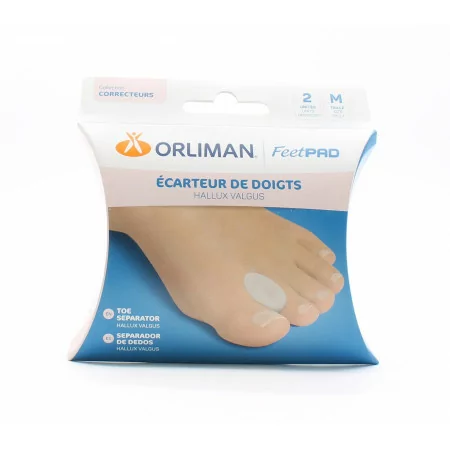 Orliman Feetpad Ecarteur de doigts Hallux Valgus Taille M X2 - Univers Pharmacie