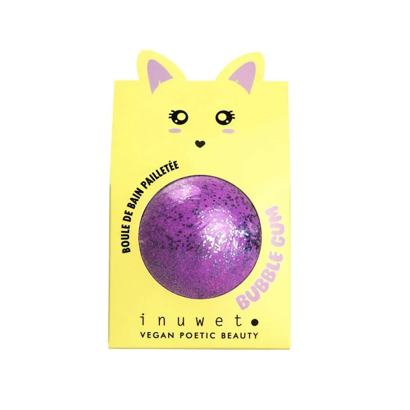 Inuwet Boule de Bain Pailletée Bubble Gum  120g  - Univers Pharmacie