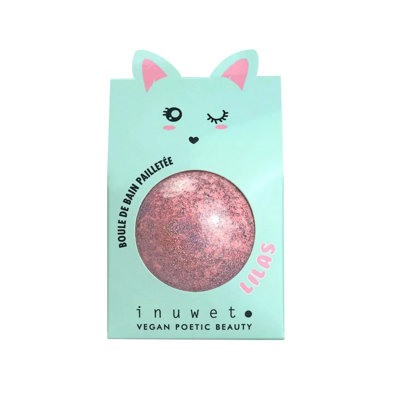 Inuwet Boule de Bain Pailletée Lilas 120g  - Univers Pharmacie