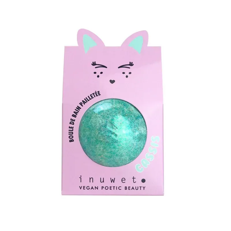 Inuwet Boule de Bain Pailletée Cassis 120g