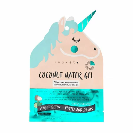Inuwet Coconut Water Gel Masque Pureté Détox Menthe & Citron Bio Cellulose 30ml - Univers Pharmacie
