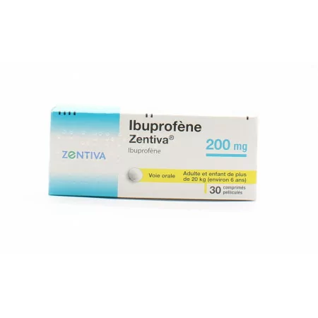 Ibuprofène Zentiva 200mg 30 comprimés - Univers Pharmacie