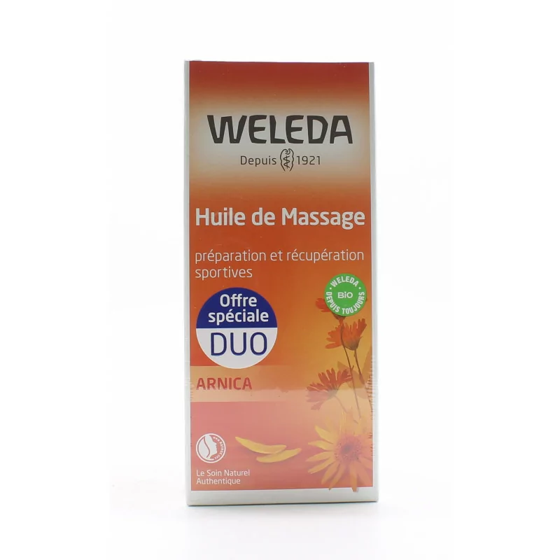 Weleda Huile de Massage Arnica Bio Duo 2X200ml - Univers Pharmacie