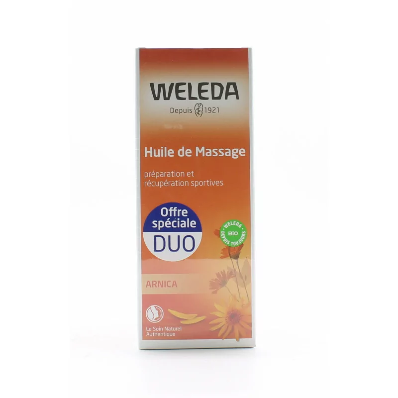 Weleda Huile de Massage Arnica Bio Duo 2X100ml - Univers Pharmacie
