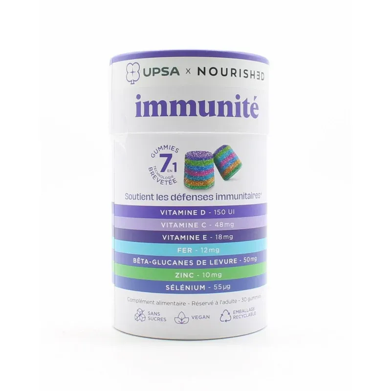 Upsa x Nourished Immunité 30 gummies