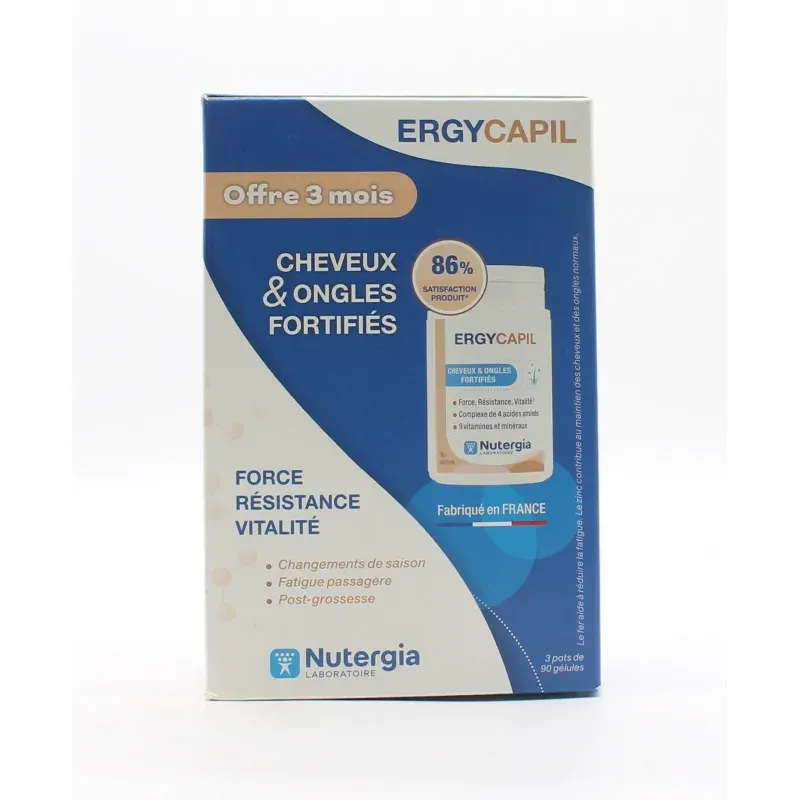 Ergycapil Cheveux & Ongles Fortifiés 3X90 gélules