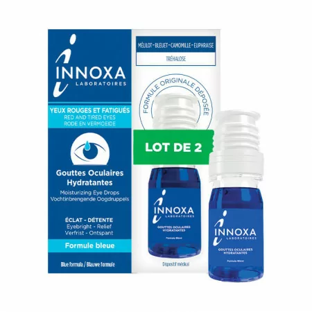 Innoxa Gouttes Oculaires Hydratantes Formule Bleue 2X10ml - Univers Pharmacie