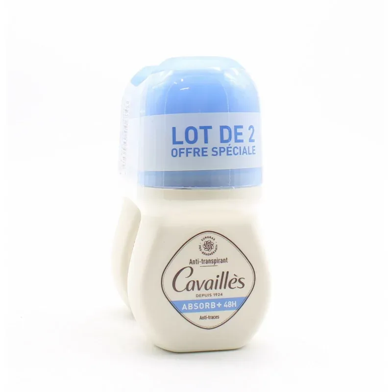 Cavailles Anti-transpirant Absorb+ 48H 2X50ml