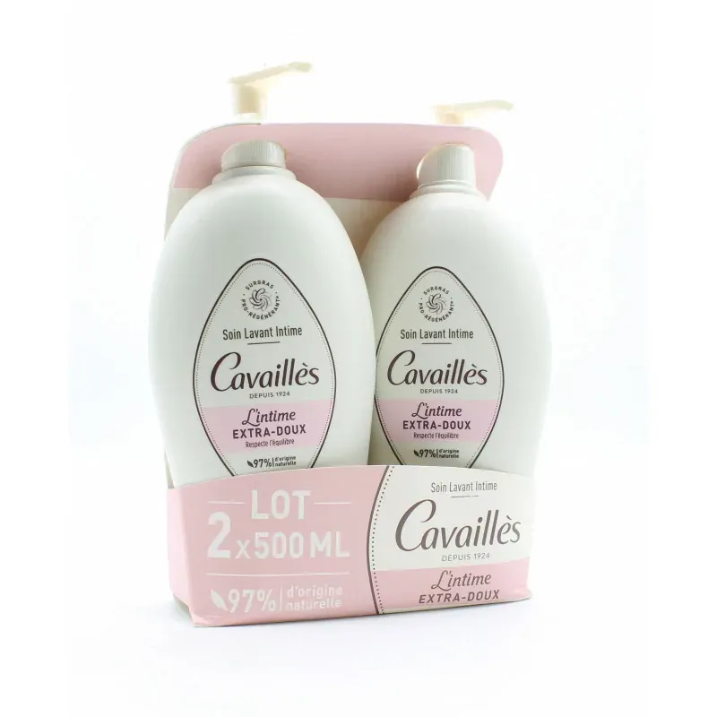 Cavaillès Soin Lavant Intime L'Intime Extra-doux 2X500ml