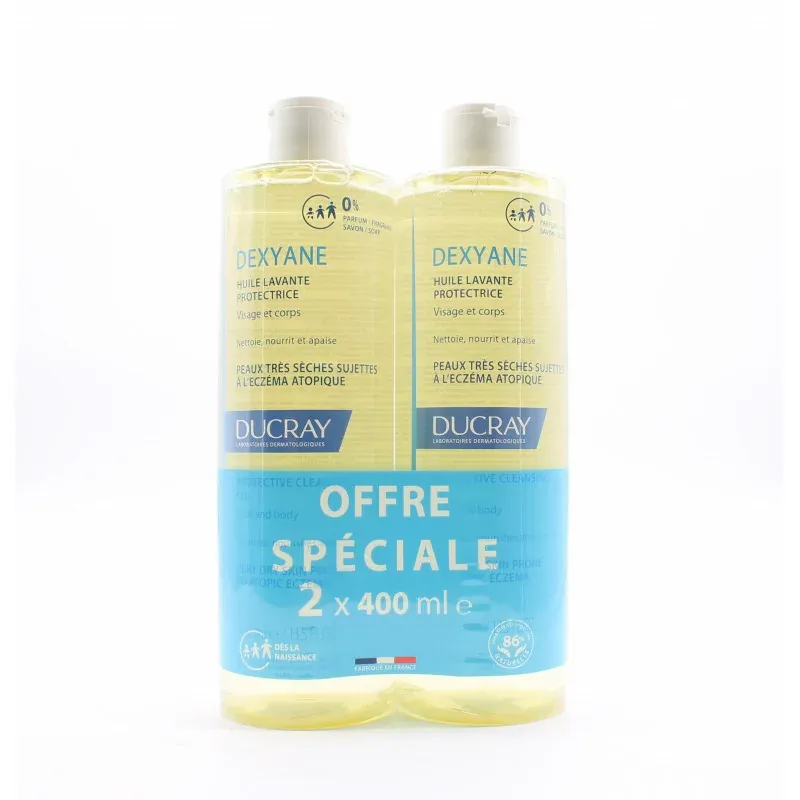 Ducray Dexyane Huile Lavante Protectrice 2X400ml